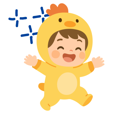 ab-arm-eligibility Cartoon graphic of a boy in a duck costume running